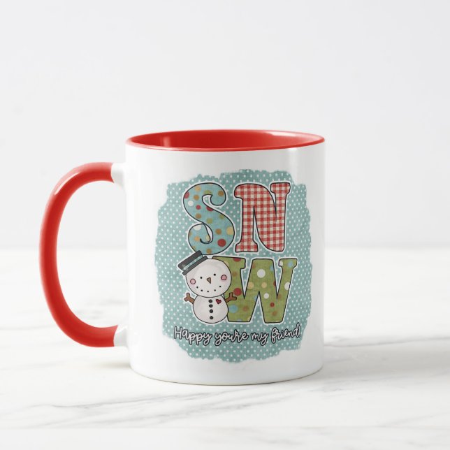 Adorable Snowman Mug (Left)