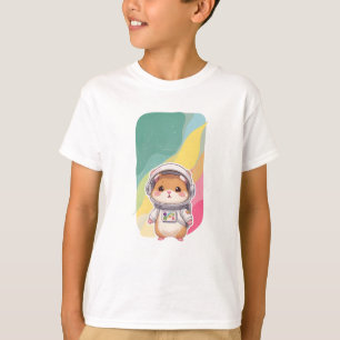 Adorable Space Hamster Illustration T-Shirt