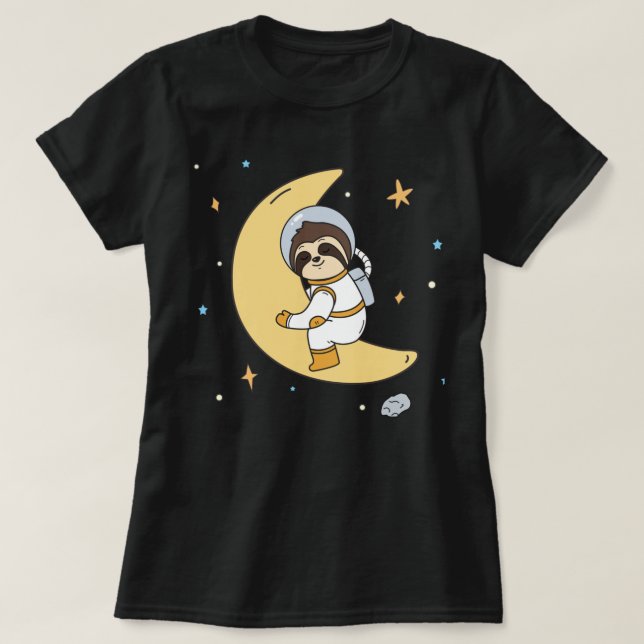 Adorable Space Sloth T-Shirt (Design Front)