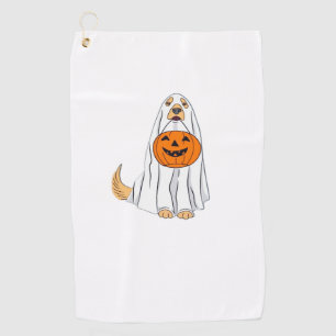 Adorable Spooky Golden Retriever Ghost Classic T-S Golf Towel
