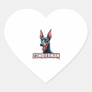 Adorable Spooky Golden Retriever Ghost Classic T-S Heart Sticker