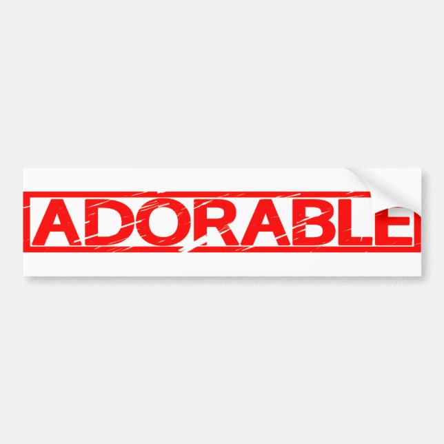 Adorable Stamp Bumper Sticker (Front)