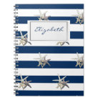 Adorable Starfish ,Navy Blue Stripes-Personalized