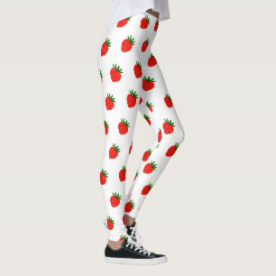 Adorable Strawberry Leggings Cute Boho Berry Vibes