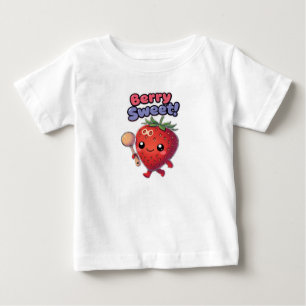 Adorable Strawberry with Maraca and 'Berry Sweet Baby T-Shirt