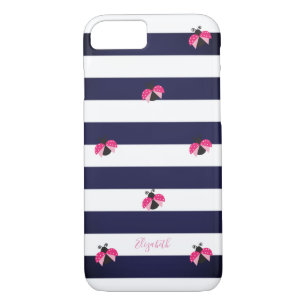 Adorable Striped,Ladybird -Personalized Case-Mate iPhone Case