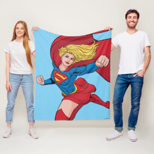 Adorable Supergirl Stance Fleece Blanket