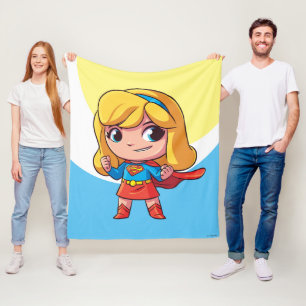Adorable Supergirl Stance Fleece Blanket