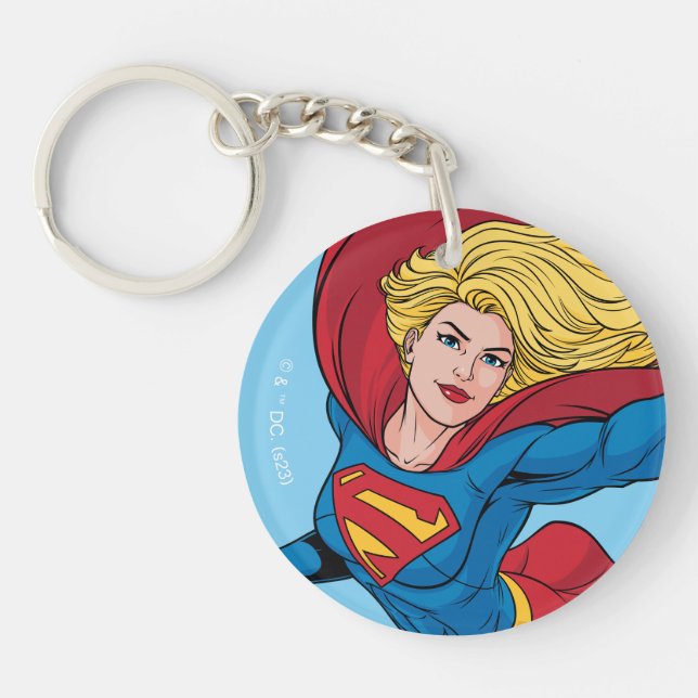 Adorable Supergirl Stance Keychain (Front)