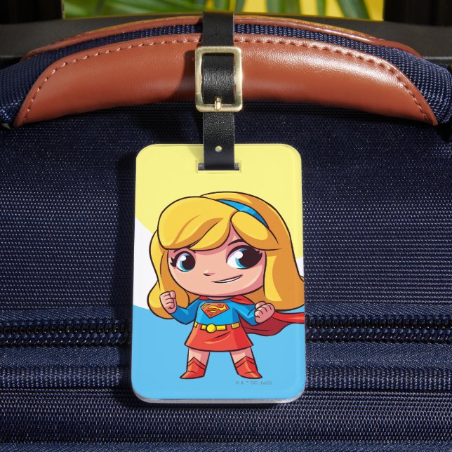 Adorable Supergirl Stance Luggage Tag (Front Insitu 2)