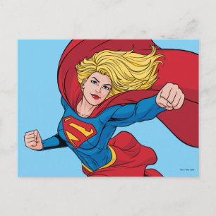 Adorable Supergirl Stance Postcard
