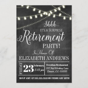 Adorable surprise retirement invitation
