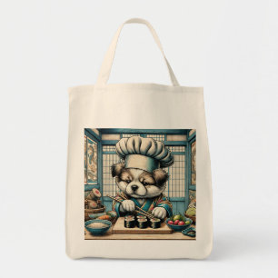 Adorable Sushi Chef Puppy Tote Bag