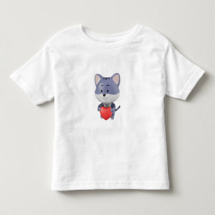 Adorable Sweet Mouse – Cute Heart Lover Design Toddler T-shirt