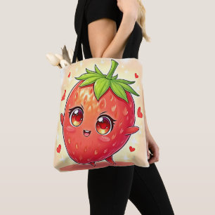 Adorable Sweet Strawberry Bliss Tote Bag
