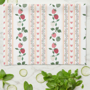 Adorable sweety old fashion botanical pattern kitchen towel