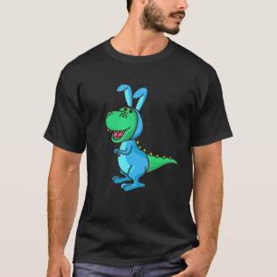 Adorable T Rex In Easter Bunny Costume For Easter T-Shirt