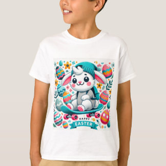 Adorable T-Shirt Lapin De Pâques Pour Garçons