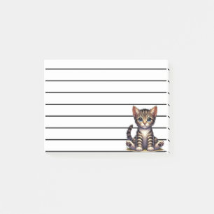Adorable Tabby Kitten With Blue Eyes Post-it Notes
