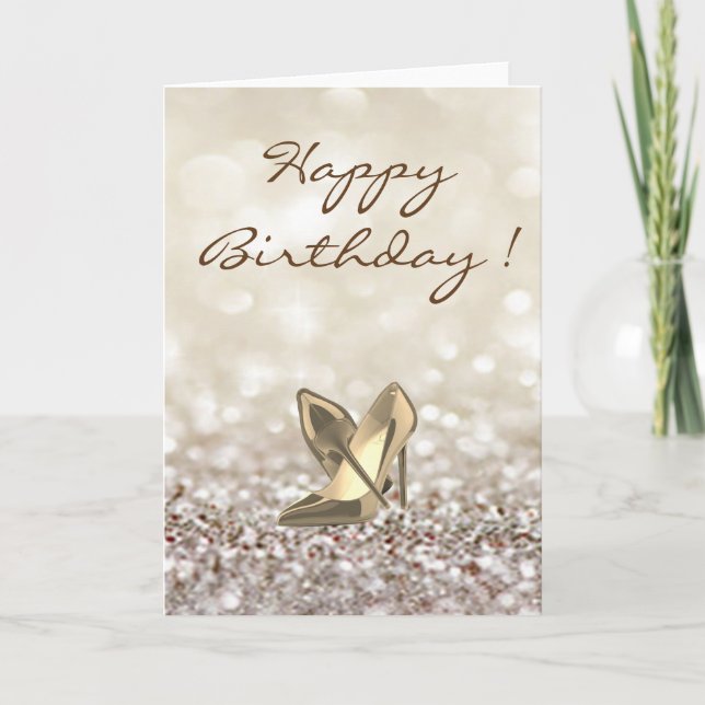 Adorable talons hauts sur la Glitterie, Carte Anni (Devant)