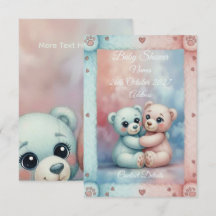 Adorable Teddy Bear Baby Shower Invitation