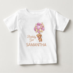 Adorable Teddy Bear Pink  Baby T-Shirt