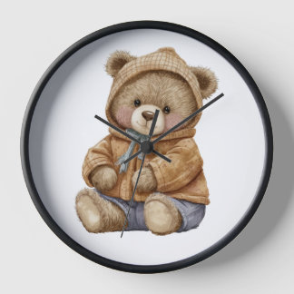 Adorable Teddy ours Horloge murale