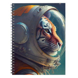 Adorable Tiger Astronaut Notebook