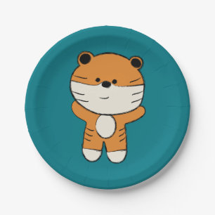 Adorable Tiger Paper Plate