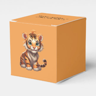 Adorable Tiger Wall Decal Favor Box