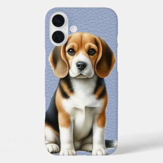 ADORABLE TRI-COLORED BEAGLE PUPPY DOG iPhone 16 PLUS CASE
