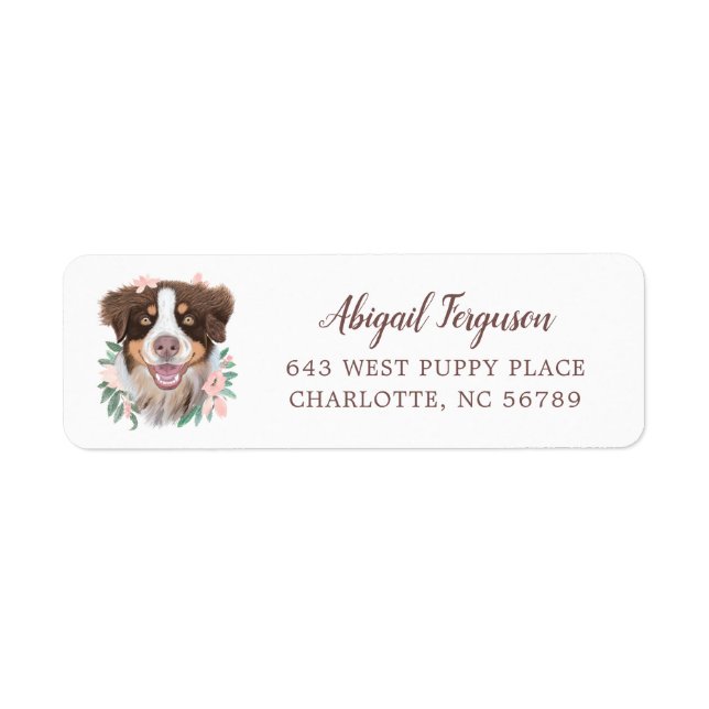 Adorable Tri Rouge Aussie avec Fleurs (Devant)