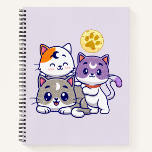 Adorable Trio – Three Cute Cats Notebook