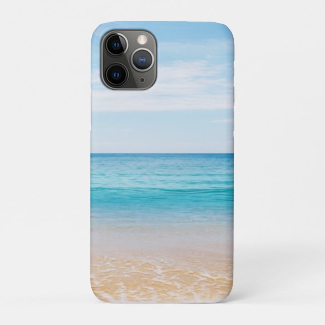 Adorable Tropical Beach,Sand Waves Sky Case-Mate iPhone Case (Back)