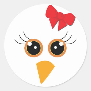 🦃 Adorable turkey face Classic Round Sticker