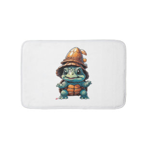 Adorable Turtle in Halloween Mood Essential T-Shir Bath Mat