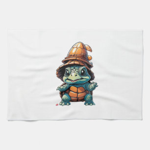 Adorable Turtle in Halloween Mood Essential T-Shir Kitchen Towel