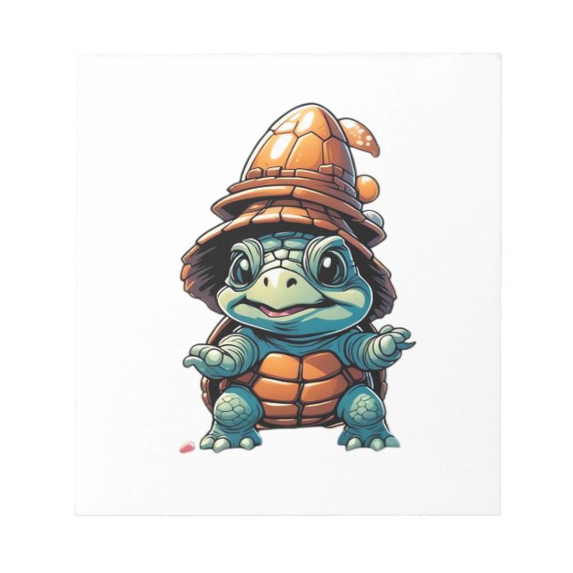 Adorable Turtle in Halloween Mood Essential T-Shir Notepad (Front)