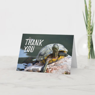 Adorable Turtle Photo Thank You Card