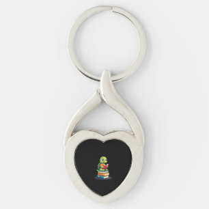 Adorable Turtle Reading Books (1) Keychain