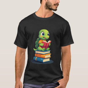 Adorable Turtle Reading Books (1) T-Shirt