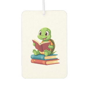 Adorable Turtle Reading Books (2) Air Freshener