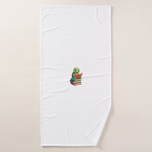 Adorable Turtle Reading Books (3) Bath Towel (Bath Towel)