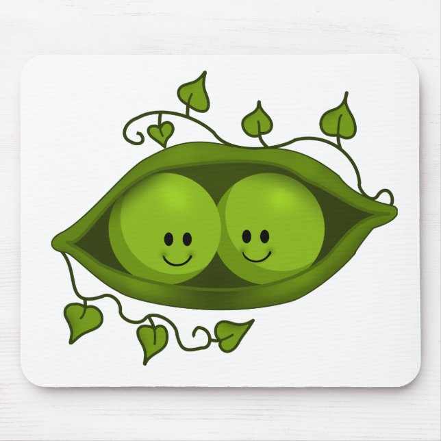 Adorable Two Peas In A Pod Mouse Pad (Front)