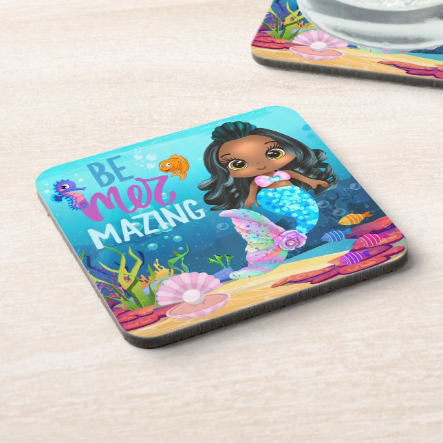 Adorable Under the Sea Be Mer-mazing Mermaid Coaster (Left Side)