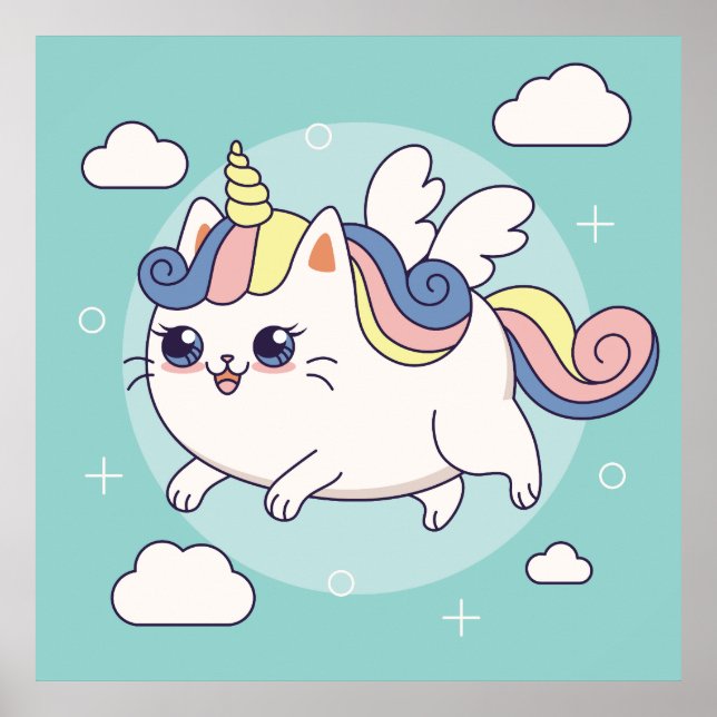 Adorable Unicorn Poster (Front)