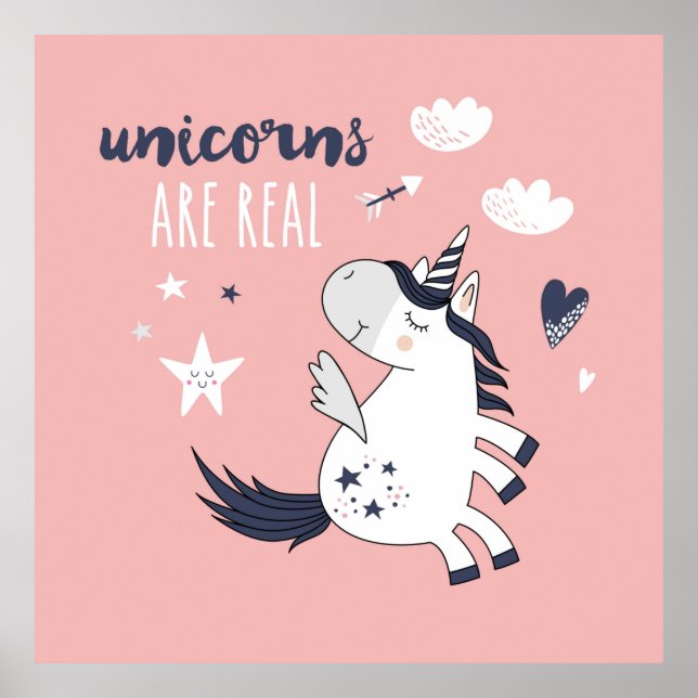 Adorable Unicorn Poster (Front)