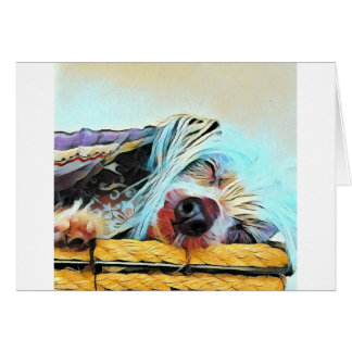 Adorable Unique Chinese Crested Blue Dog Card