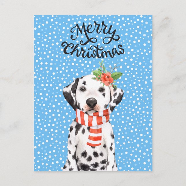 Adorable Vacances Dalmatie Chiot Vacances Carte po (Devant)