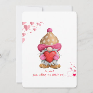 💖 Adorable Valentine's Day Gnome Card
